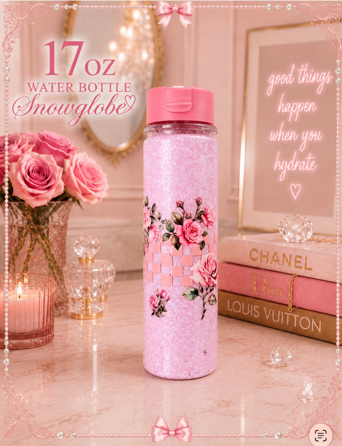 Tall water bottle tumbler(No-globe only)
